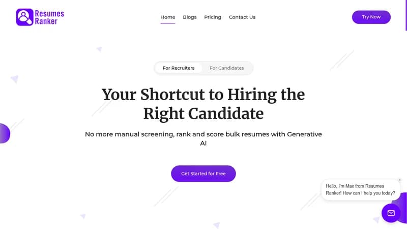 resumes ranker website