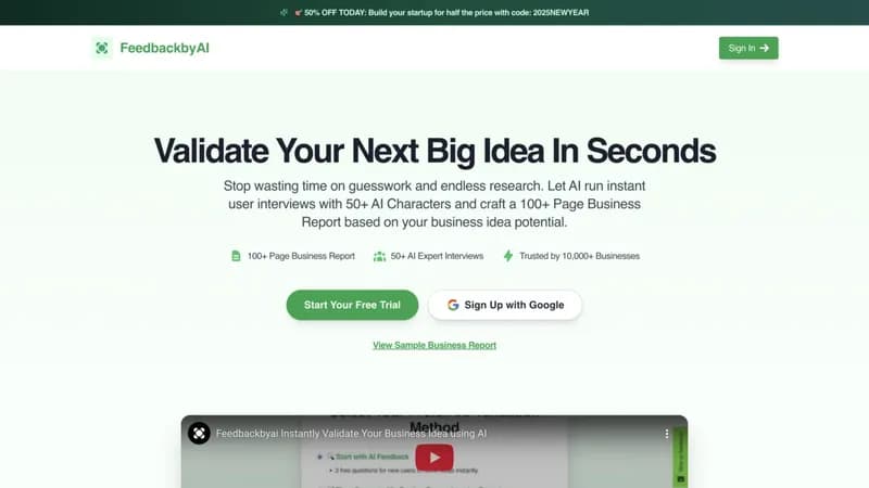 AI Business Plan Generator screenshot