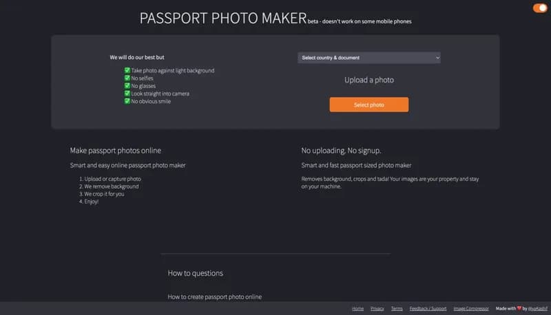 Passport Photo Maker screenshot