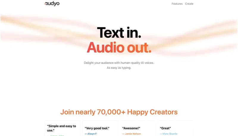 Audyo screenshot