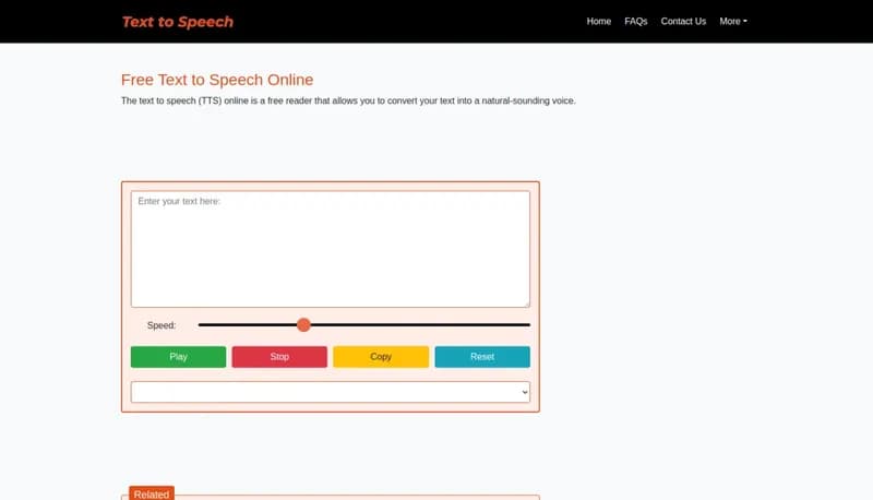 Free Text to Speech Online screenshot