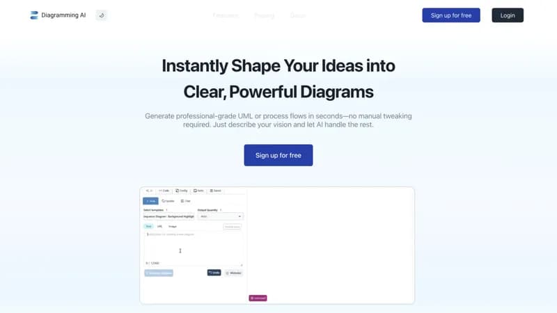 Diagramming AI screenshot
