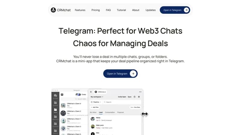 CRM Chat screenshot