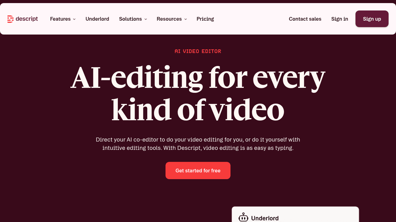 descript website