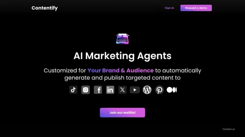 Contentify Marketing AI screenshot