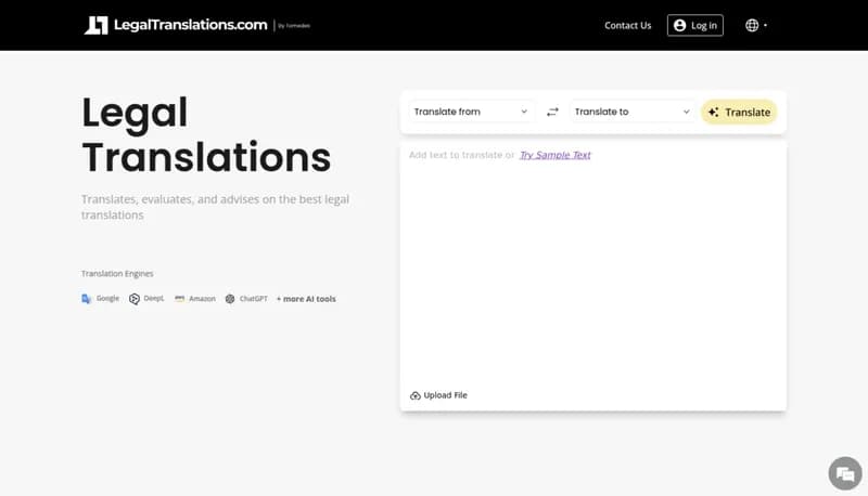 LegalTranslations.com screenshot
