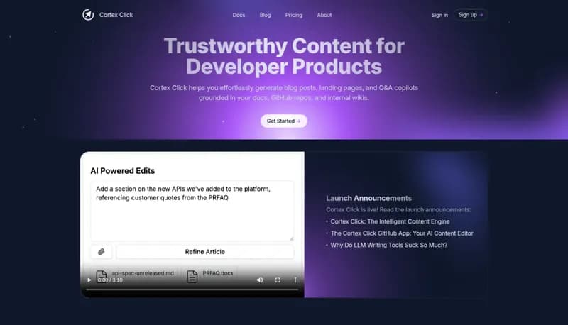 Cortex Click screenshot