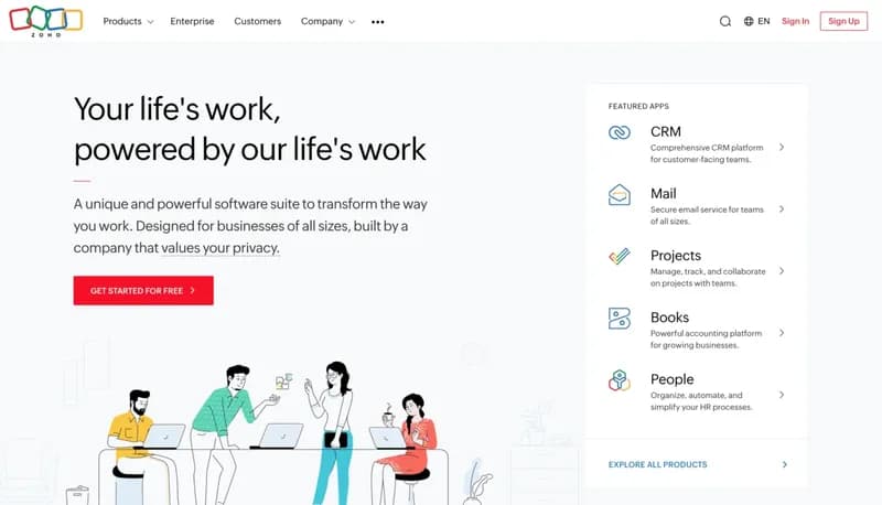 Zoho screenshot