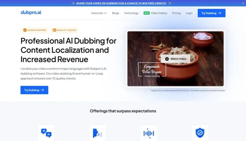 Dubpro.ai screenshot