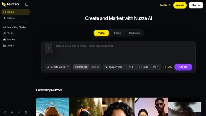 nuzza ai website
