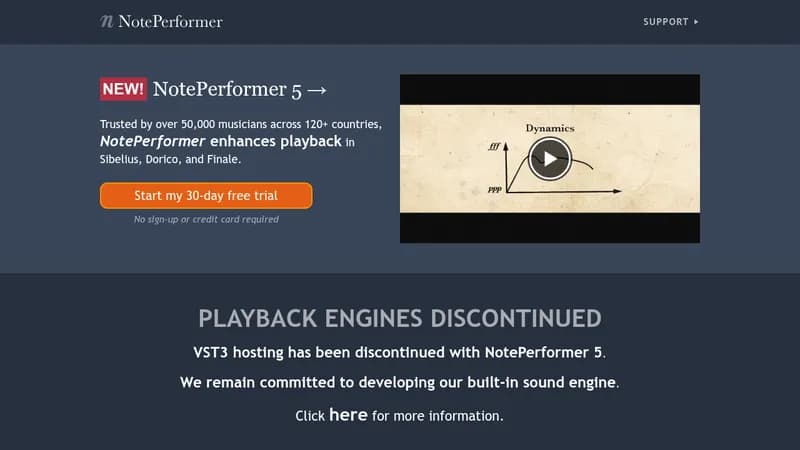 noteperformer website