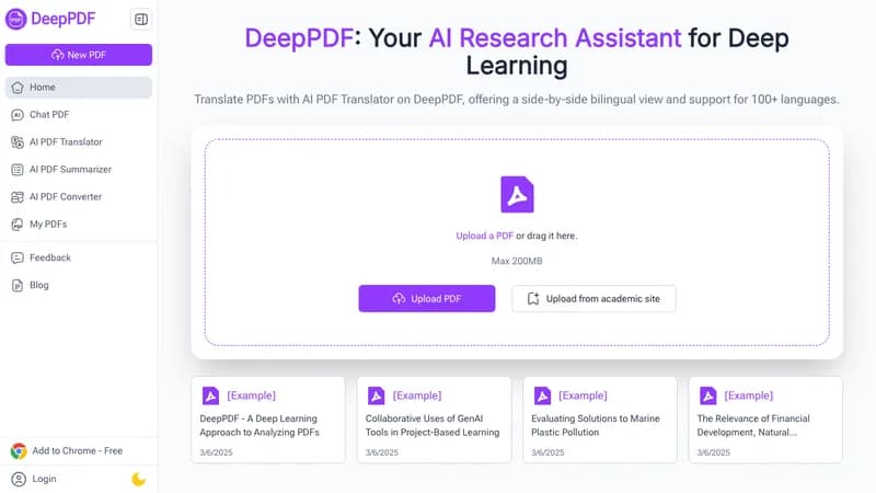 DeepPDF screenshot