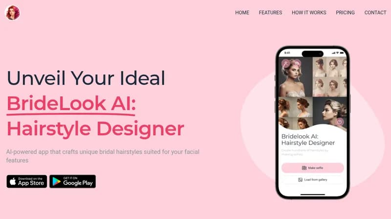 bridelook ai: hairstyle designer website