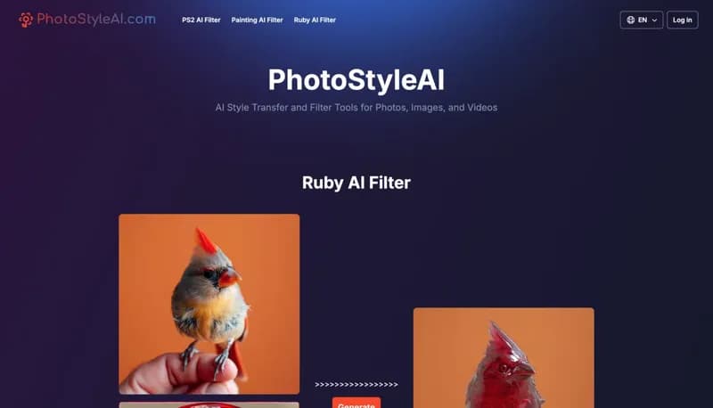 PhotoStyleAI screenshot