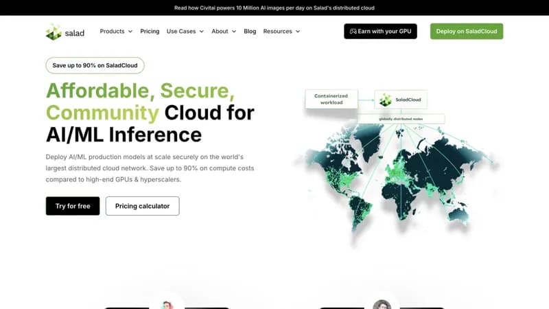 SaladCloud screenshot