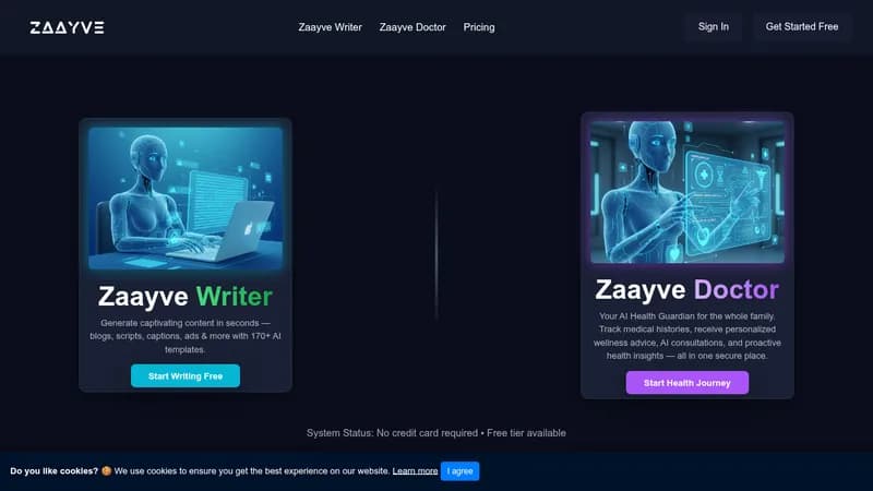 zaayve writer website