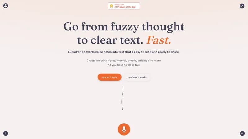 AudioPen screenshot