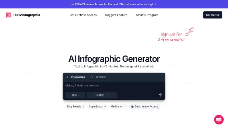 text2infographic website
