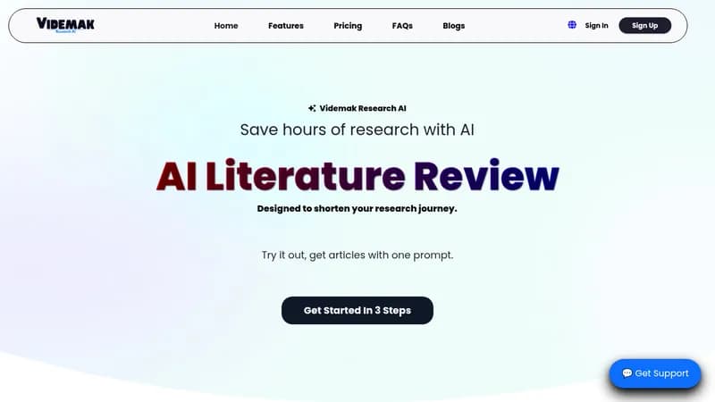 videmak research ai website