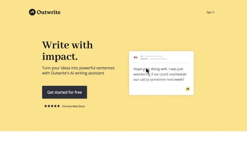 Outwrite screenshot