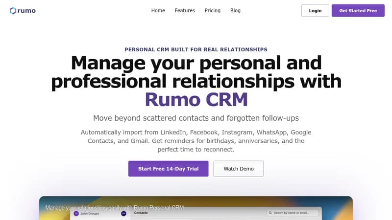 rumo crm website