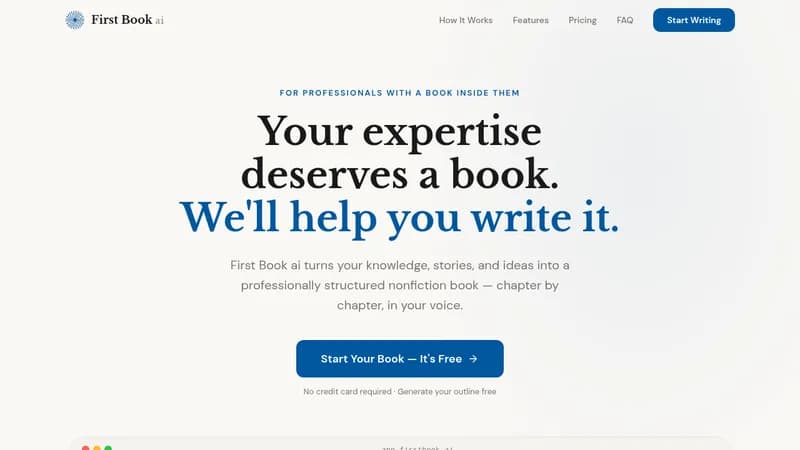 first book ai website