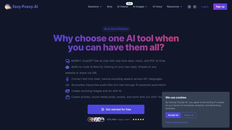 Easy-Peasy.AI screenshot