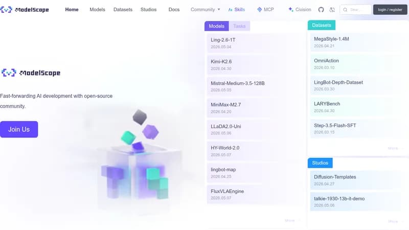 modelscope website