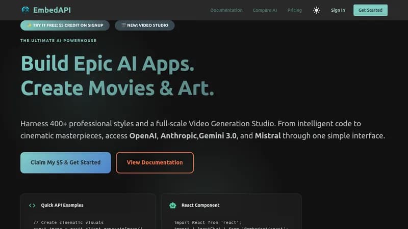 embedapi website