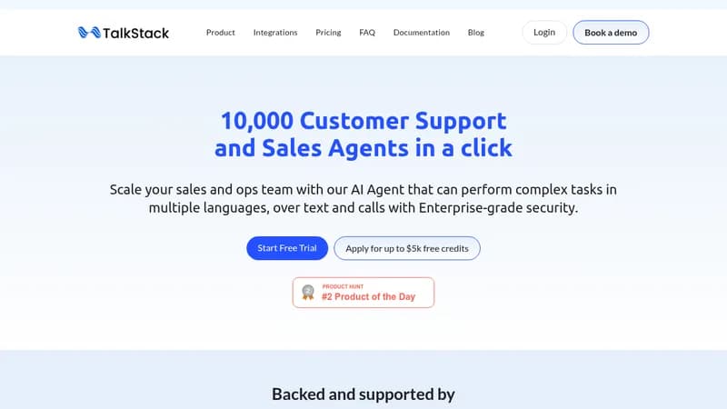 talkstack ai website
