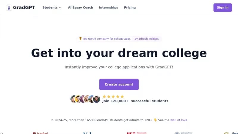 GradGPT screenshot