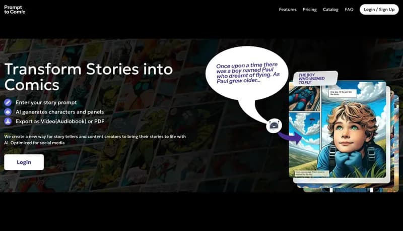 PromptToComicAI screenshot
