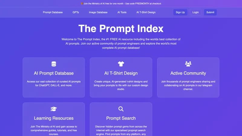 The Prompt Index screenshot
