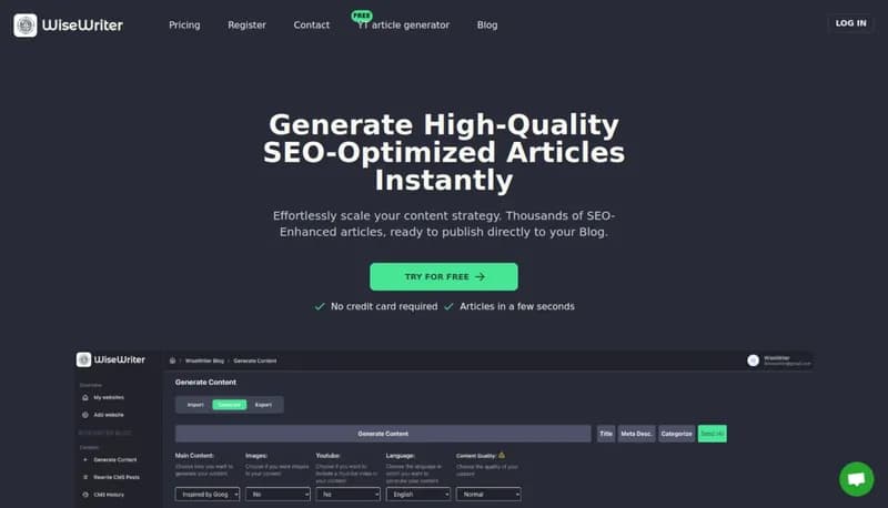 WiseWriter screenshot