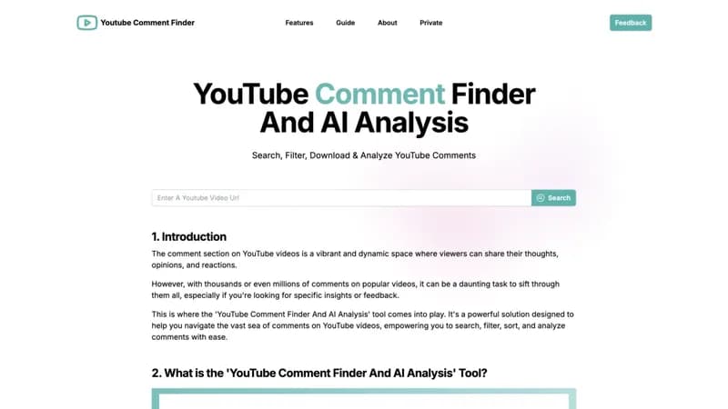 www.youtubecommentfinder.com screenshot