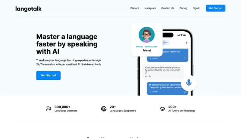 Langotalk screenshot