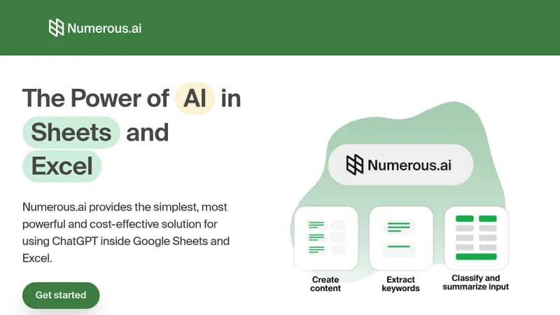 numerous.ai website