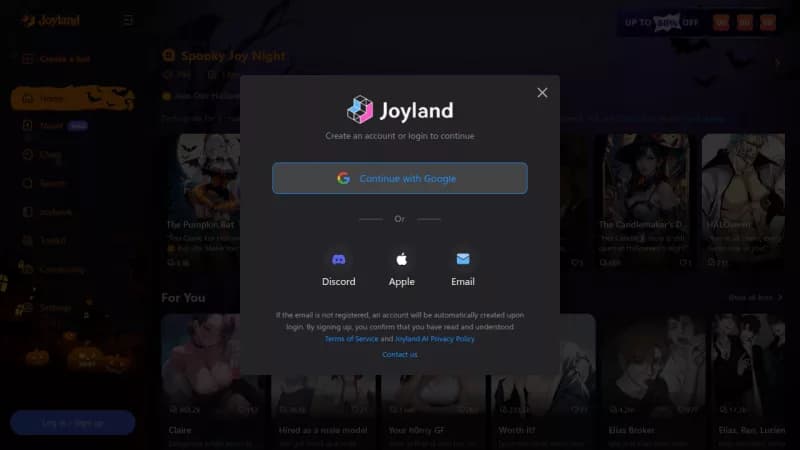 Joyland.ai screenshot