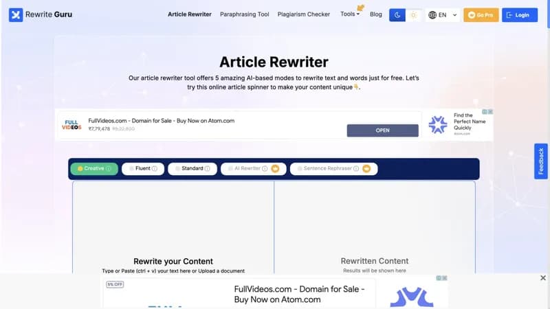 RewriteGuru screenshot