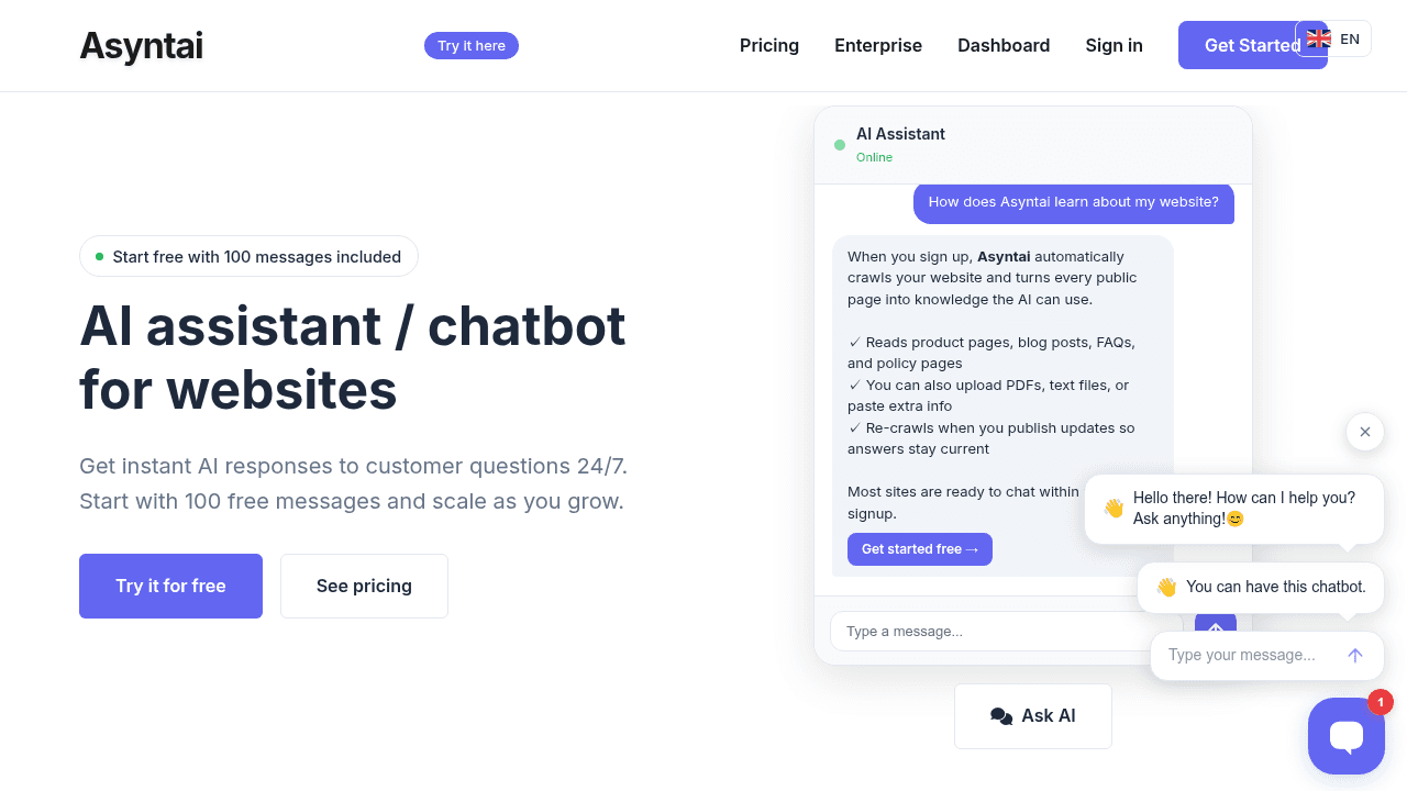 asyntai website