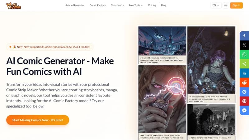 ai comic generator website