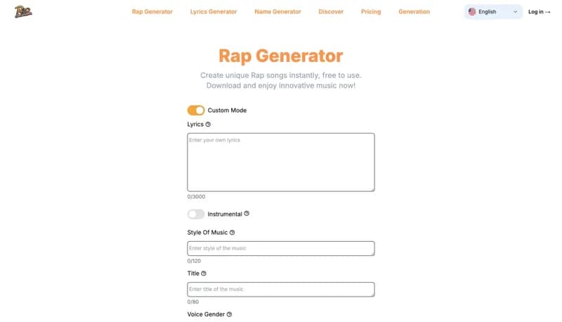AI Rap Generator screenshot