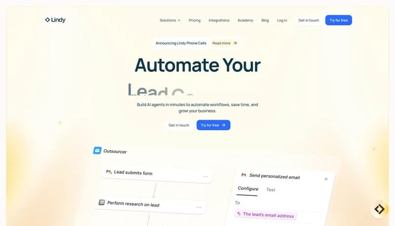 Lindy.ai screenshot