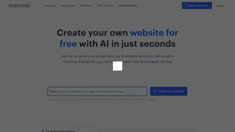Webnode Website Builder screenshot