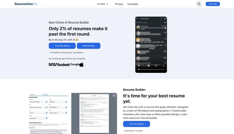 ResumeGlow screenshot