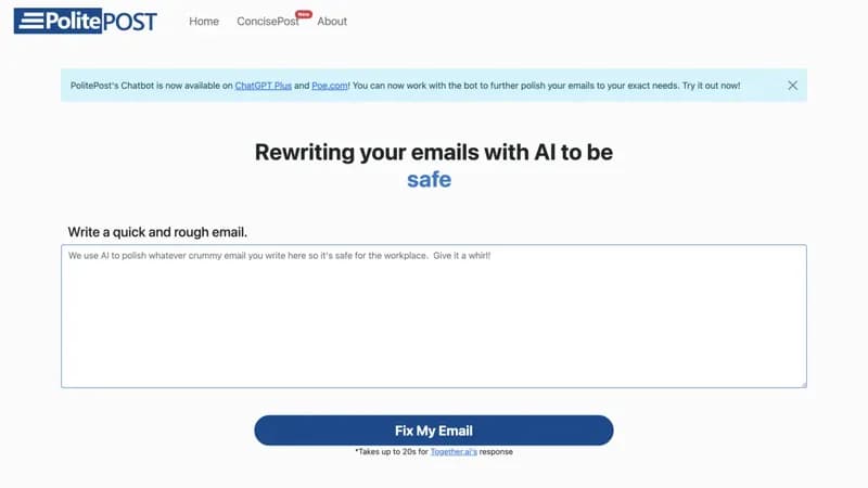 PolitePost screenshot