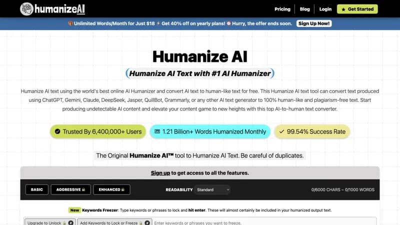 Humanize AI Text screenshot