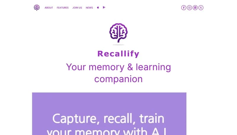 Recallify screenshot