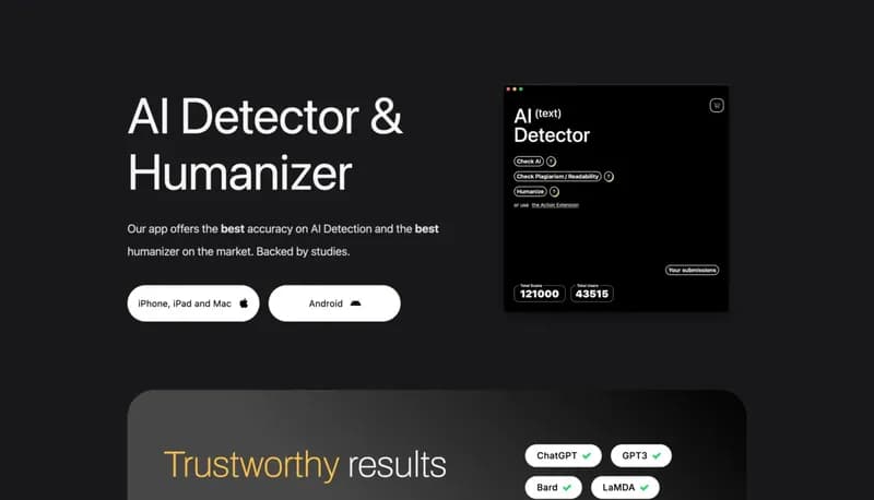 AI Text Detector screenshot