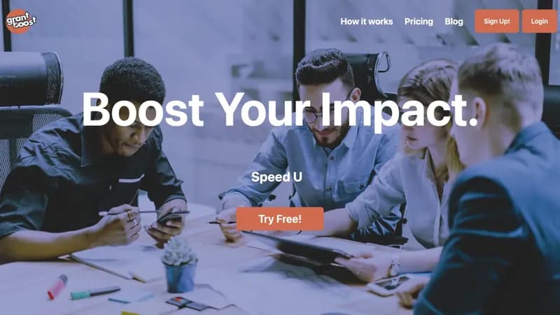 Grantboost screenshot